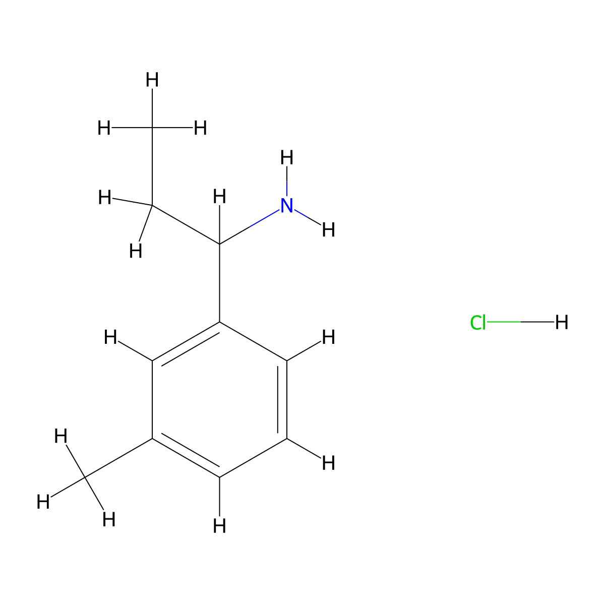 1-(m-Tolyl)propan-1-amine hydrochloride molecular structure, CAS 1864056-40-5