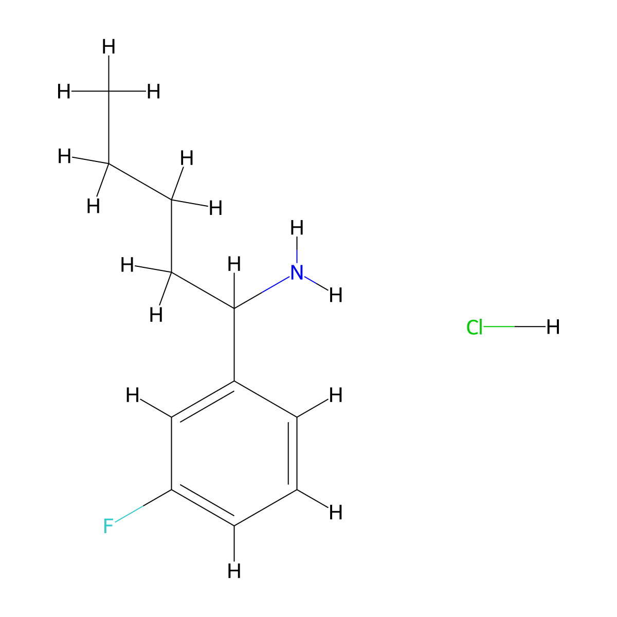 1-(3-Fluorophenyl)pentan-1-amine hydrochloride molecular structure, CAS 1864056-60-9