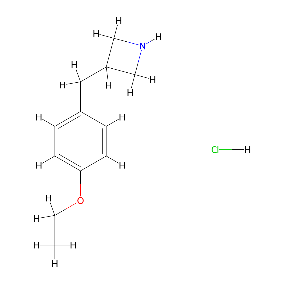 3-(4-Ethoxybenzyl)azetidine hydrochloride molecular structure, CAS 1864056-80-3