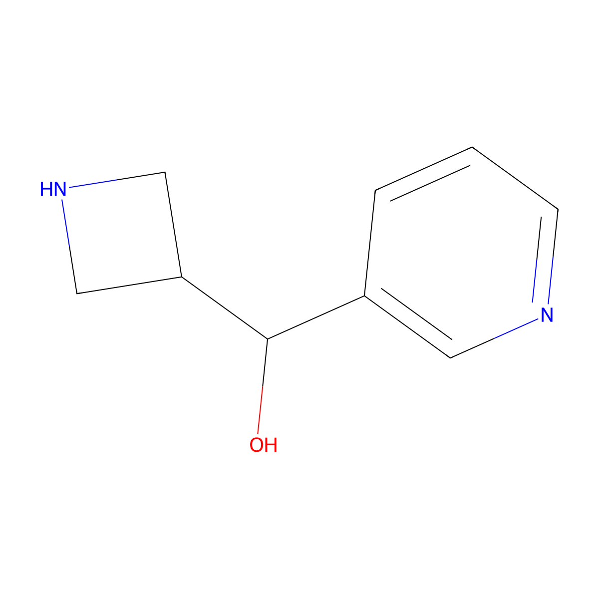 (Azetidin-3-yl)(pyridin-3-yl)methanol molecular structure, CAS 1864057-83-9