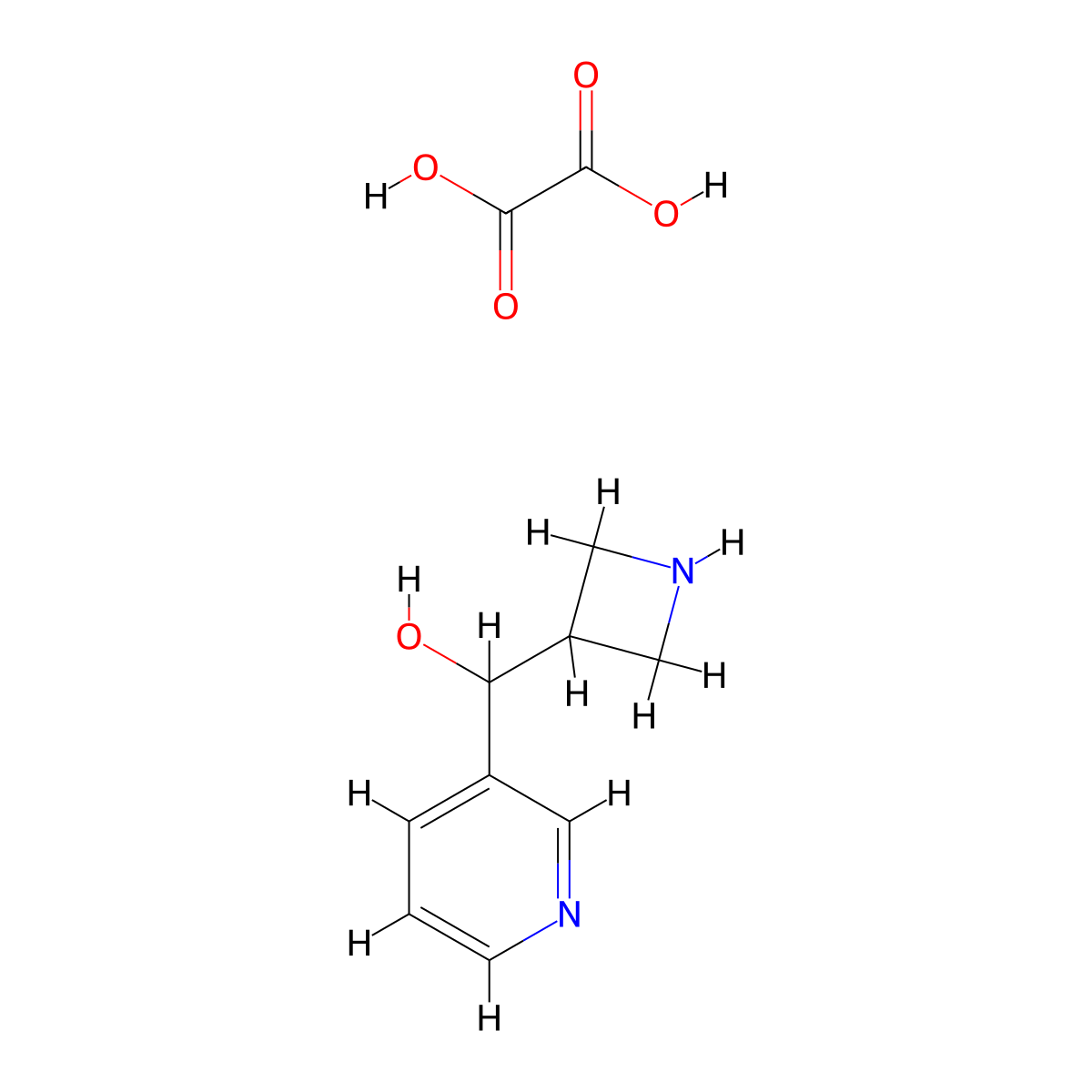 Azetidin-3-yl(pyridin-3-yl)methanol oxalate molecular structure, CAS 1864057-84-0