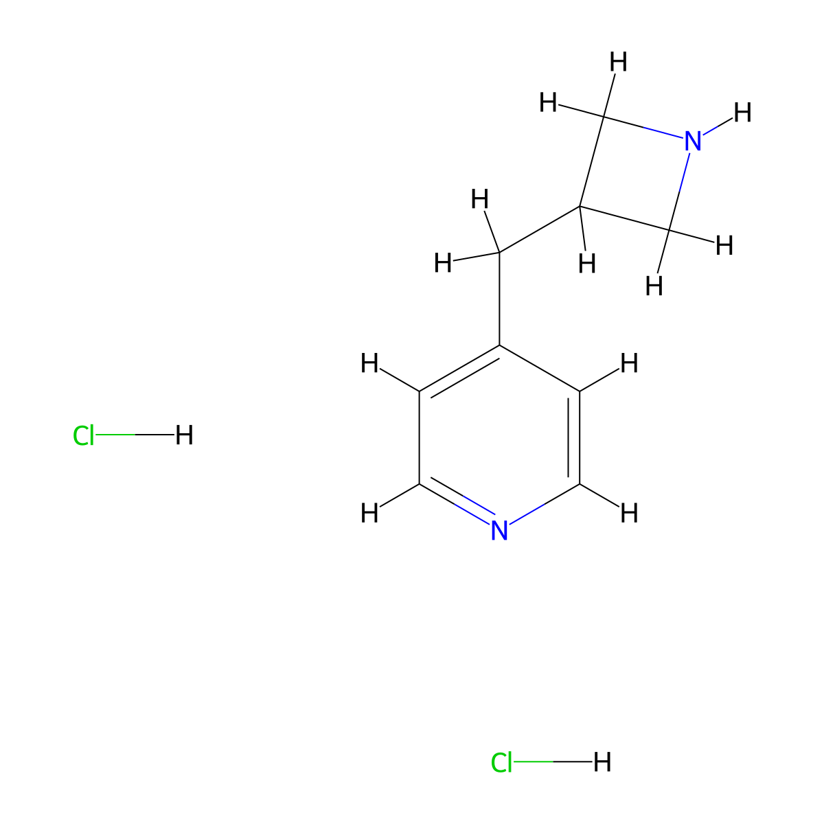 4-[(Azetidin-3-yl)methyl]pyridine dihydrochloride molecular structure, CAS 1864057-87-3