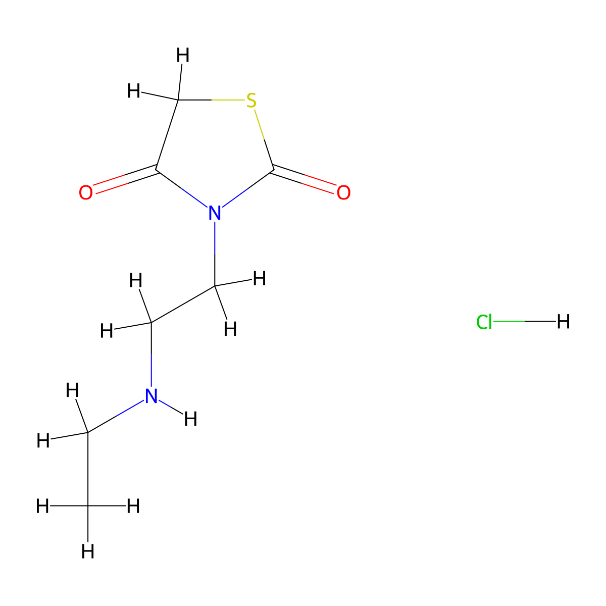 3-(2-(Ethylamino)ethyl)thiazolidine-2,4-dione hydrochloride molecular structure, CAS 1864057-88-4