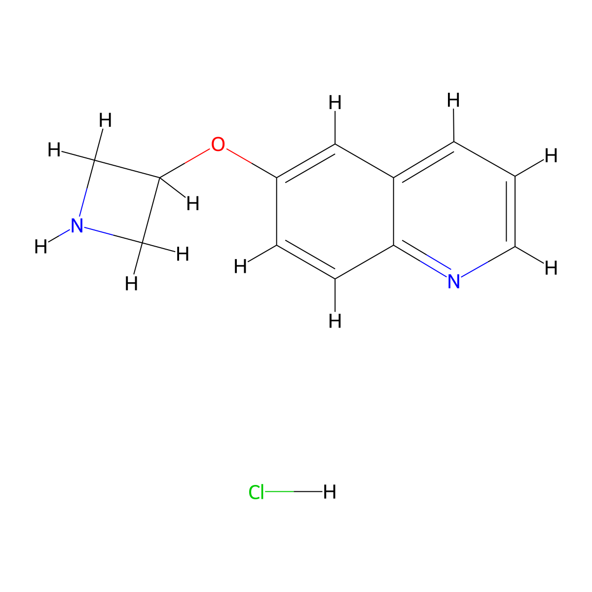 6-(Azetidin-3-yloxy)quinoline hydrochloride molecular structure, CAS 1864058-10-5