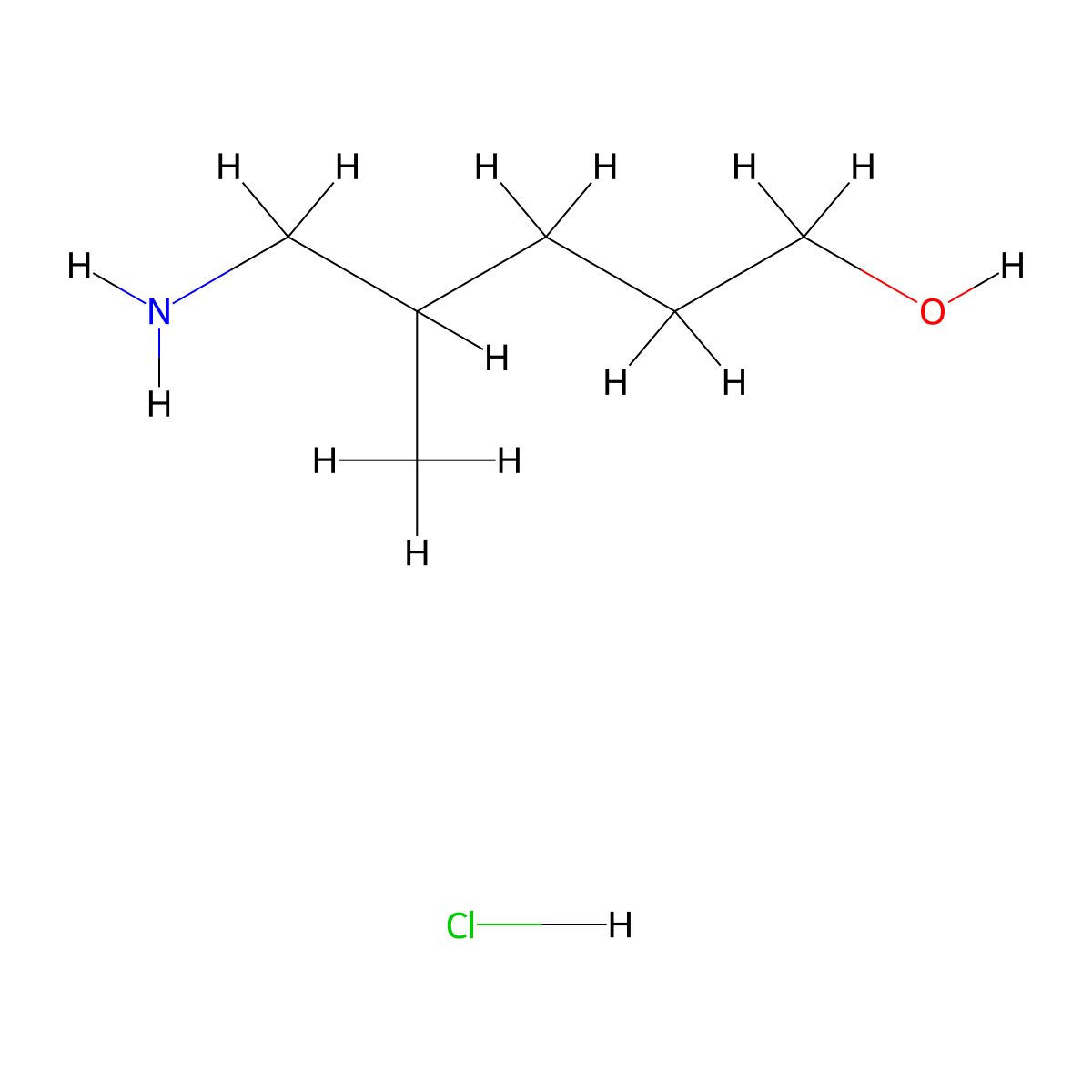 5-Amino-4-methylpentan-1-ol hydrochloride molecular structure, CAS 1864058-14-9