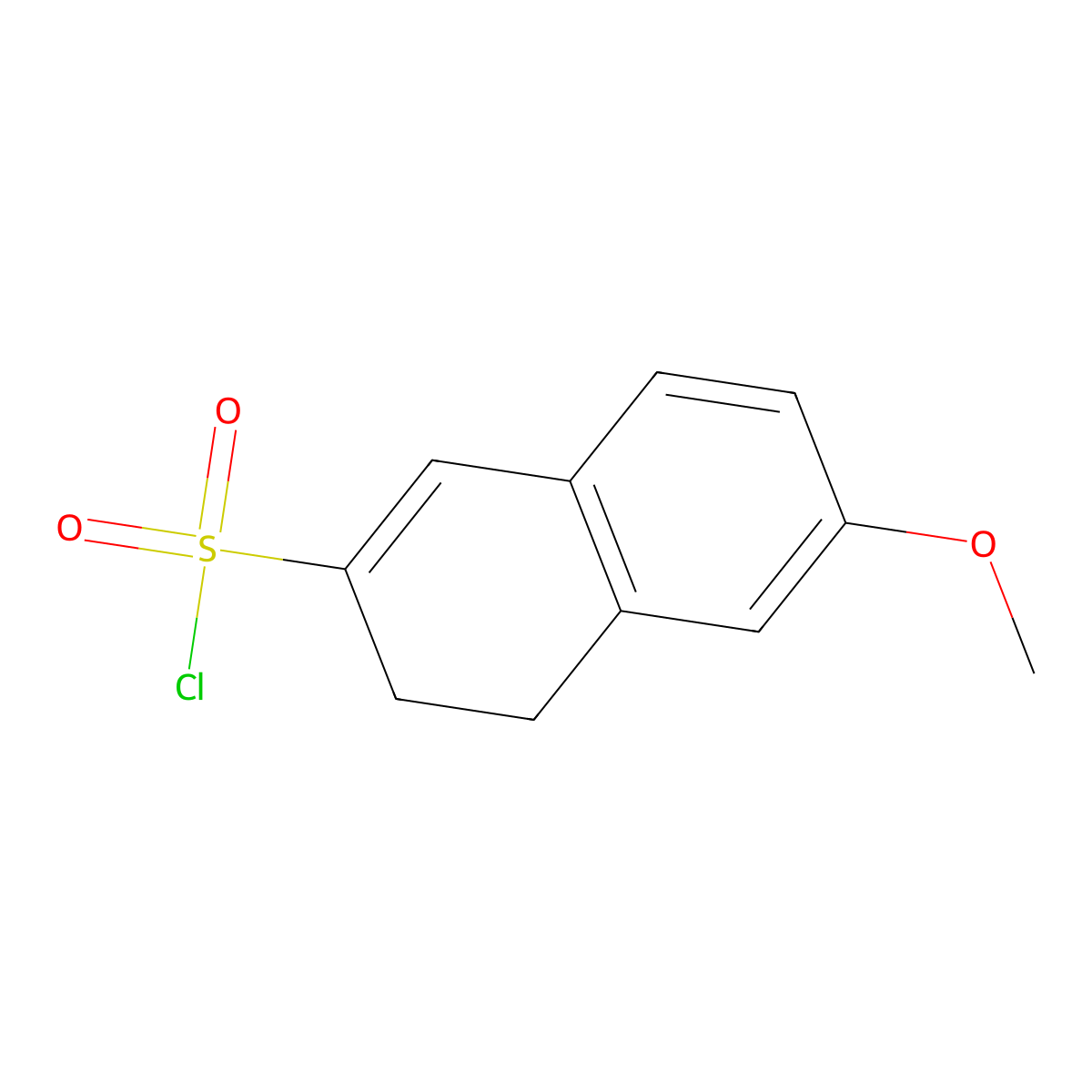 2-Naphthalenesulfonyl chloride, 3,4-dihydro-6-methoxy- molecular structure, CAS 1864058-20-7
