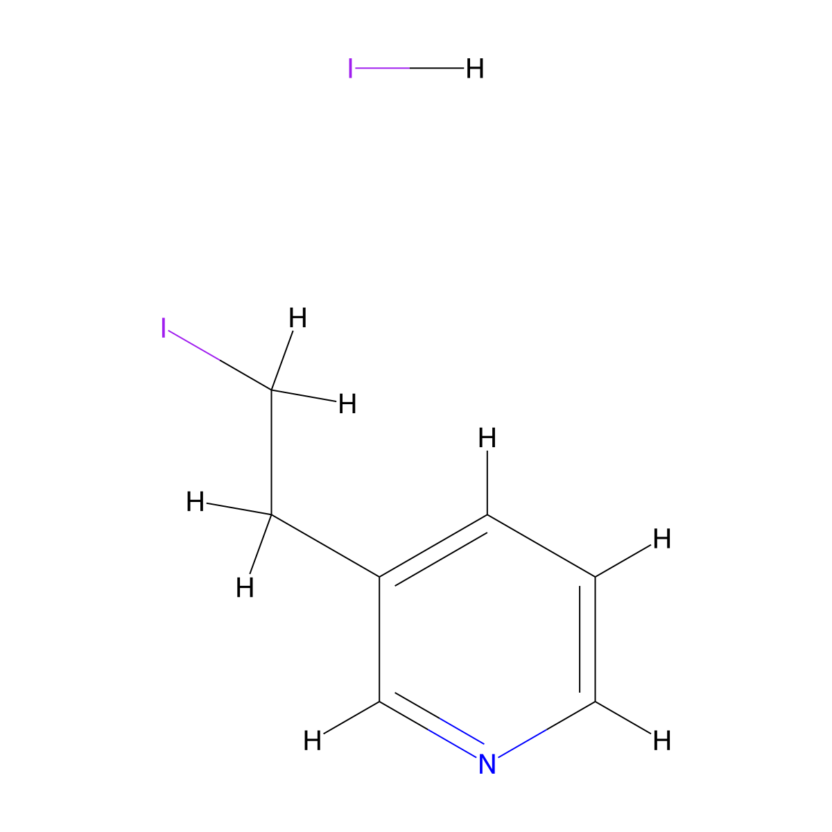 3-(2-Iodoethyl)pyridine hydroiodide molecular structure, CAS 1864058-26-3
