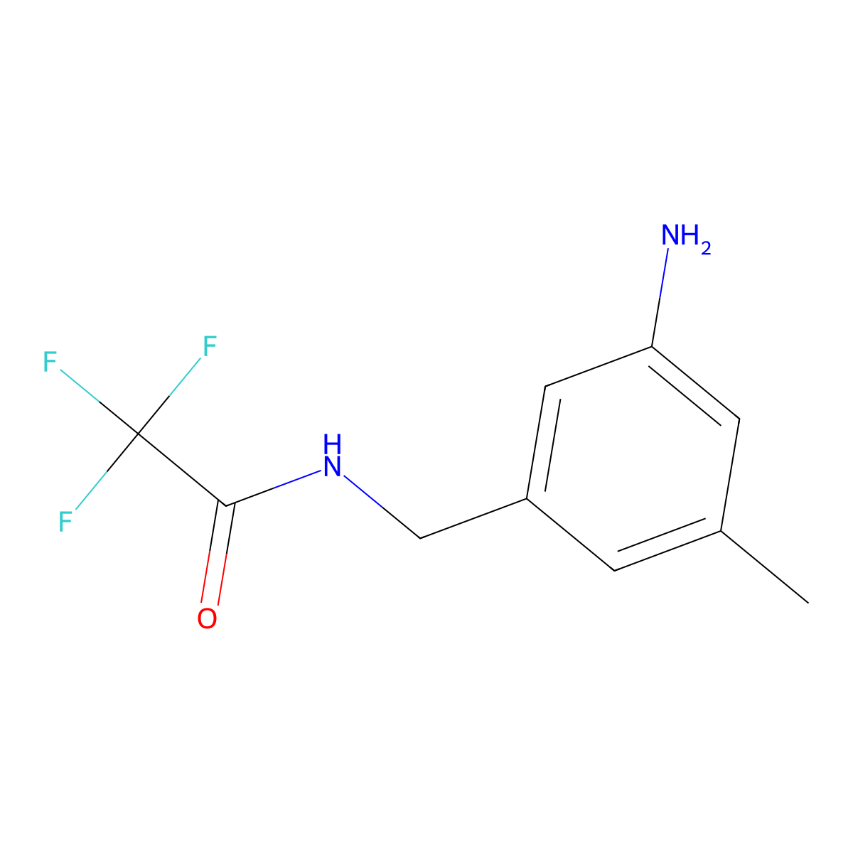 N-[(3-amino-5-methylphenyl)methyl]-2,2,2-trifluoroacetamide molecular structure, CAS 1864058-30-9