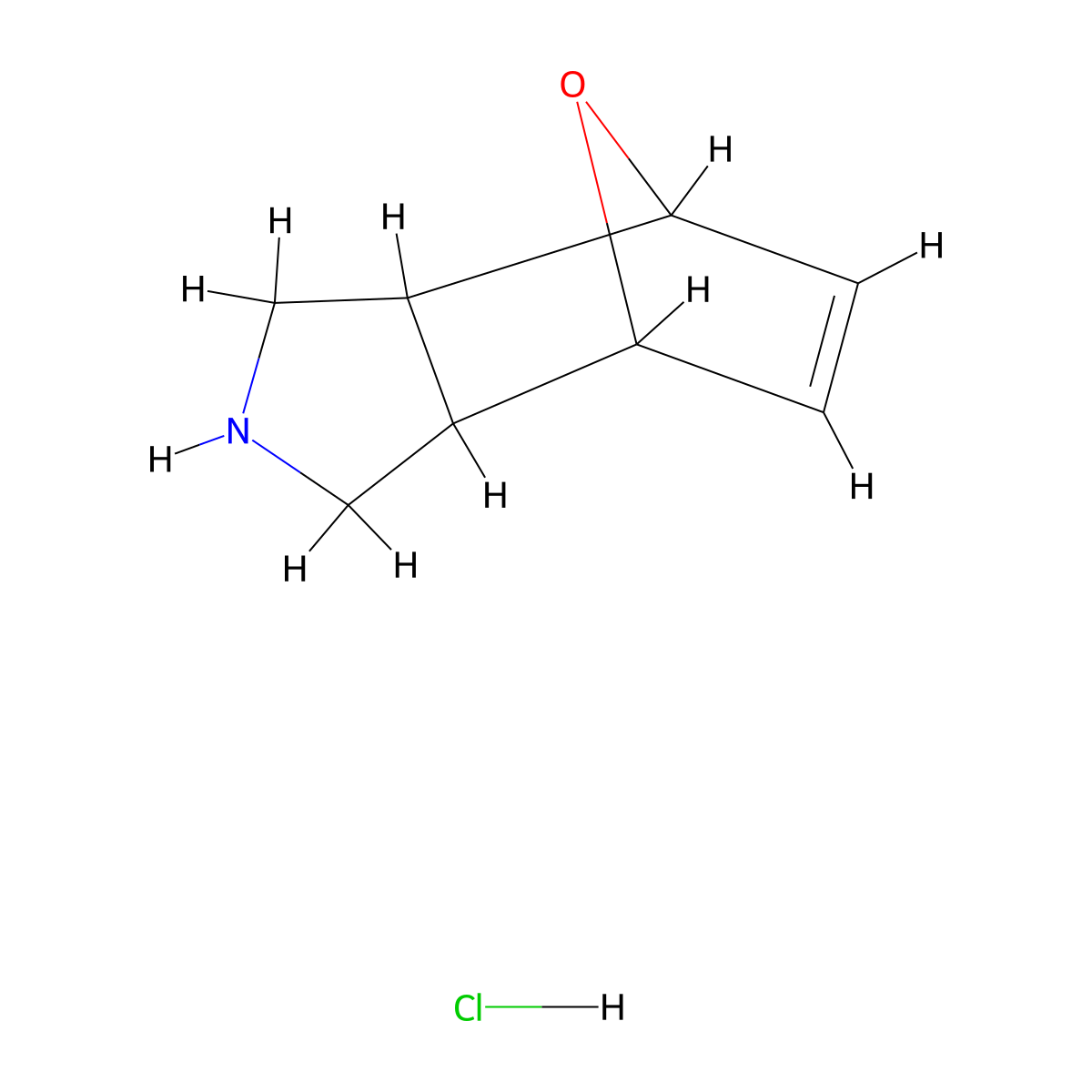 10-Oxa-4-azatricyclo[5.2.1.0,2,6]dec-8-ene hydrochloride molecular structure, CAS 1864058-33-2
