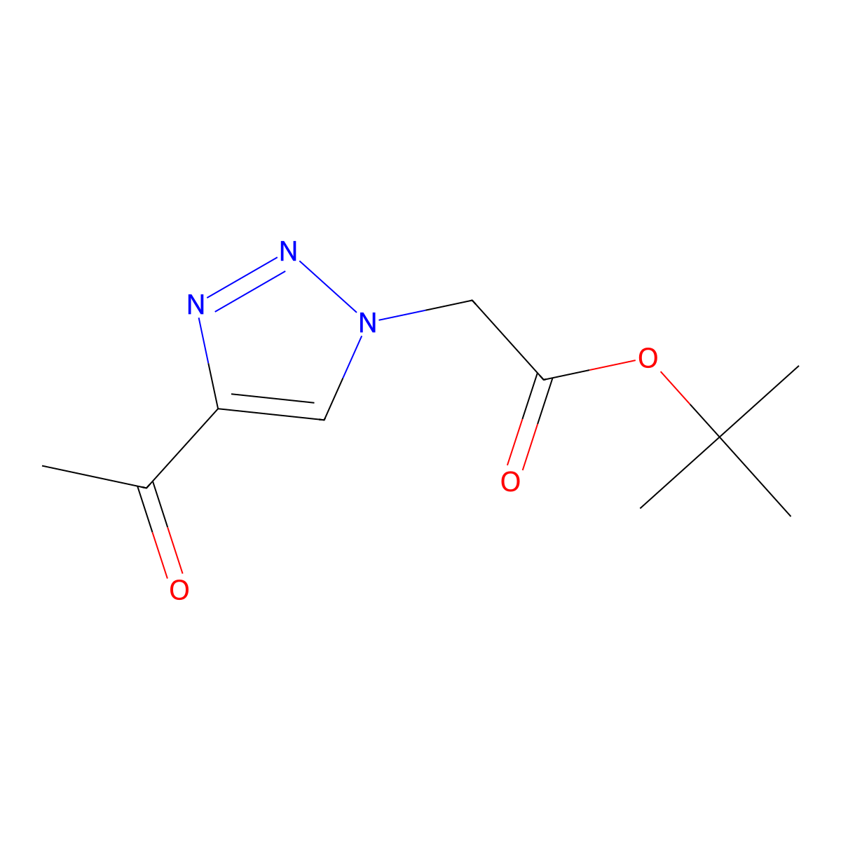 tert-butyl 2-(4-acetyl-1H-1,2,3-triazol-1-yl)acetate molecular structure, CAS 1864058-47-8