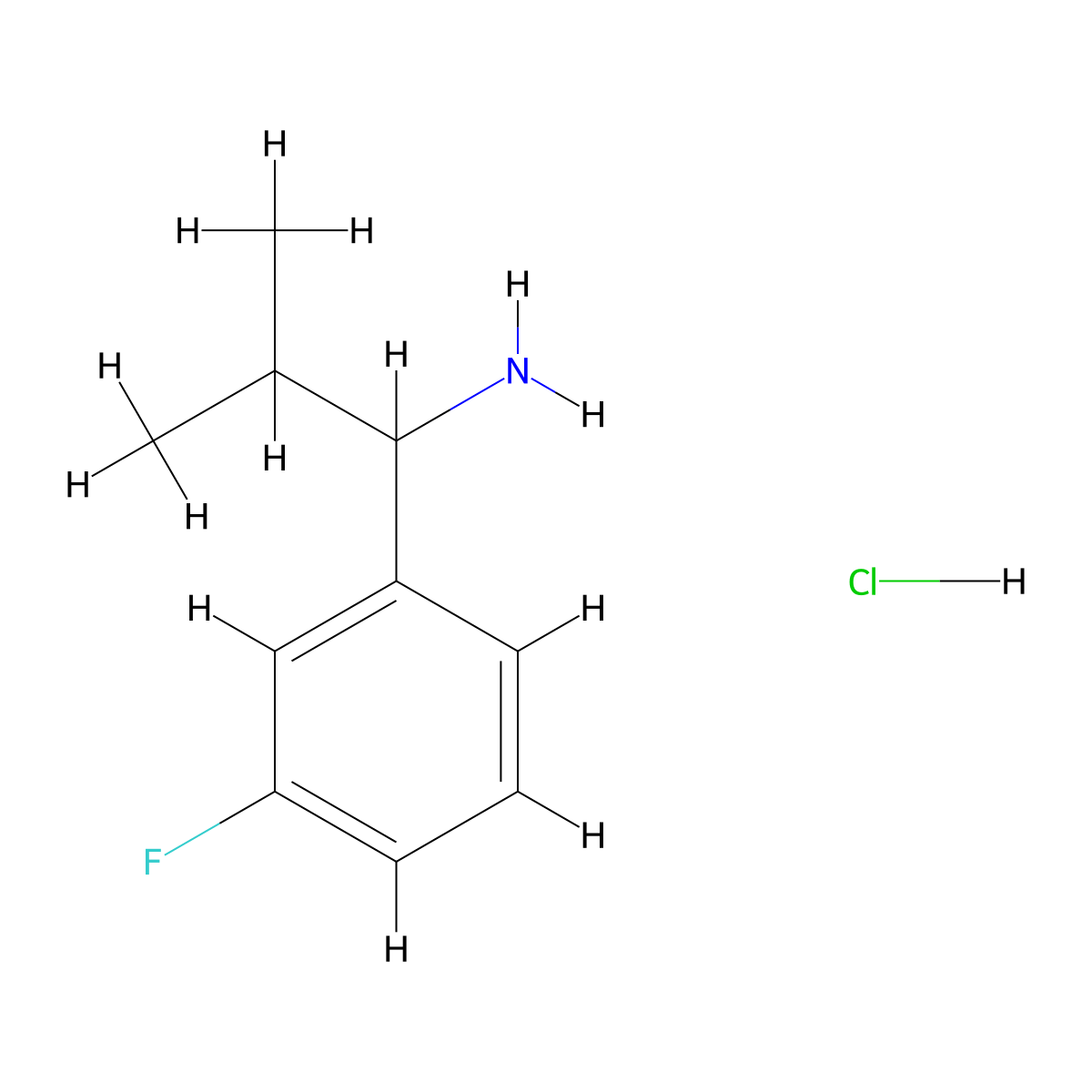 1-(3-Fluorophenyl)-2-methylpropan-1-amine hydrochloride molecular structure, CAS 1864059-23-3