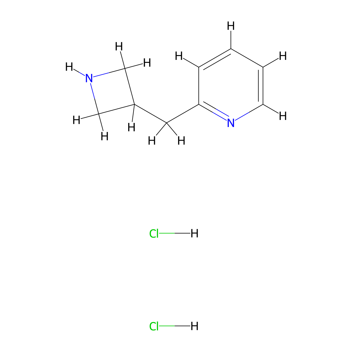 2-[(Azetidin-3-yl)methyl]pyridine dihydrochloride molecular structure, CAS 1864059-36-8