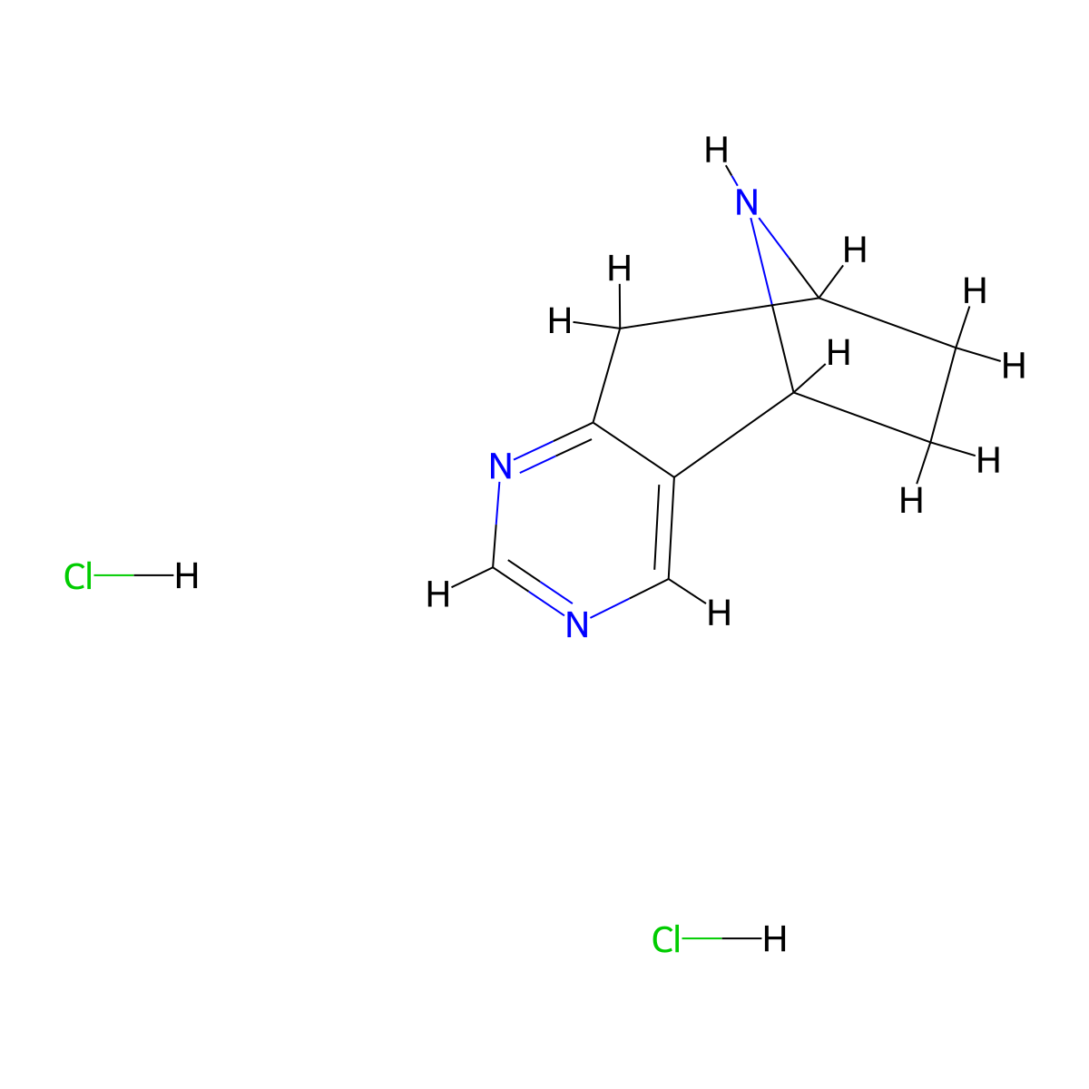 4,6,12-Triazatricyclo[7.2.1.0]dodeca-2(7),3,5-triene dihydrochloride molecular structure, CAS 1864059-62-0