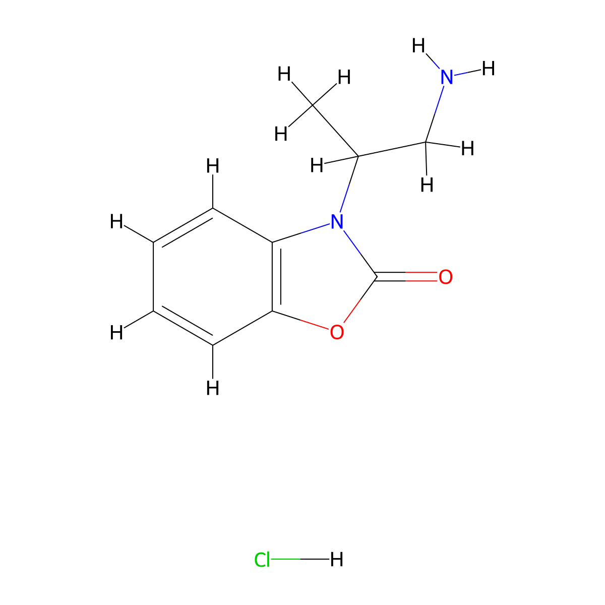 3-(1-aminopropan-2-yl)benzo[d]oxazol-2(3H)-one hydrochloride molecular structure, CAS 1864060-14-9