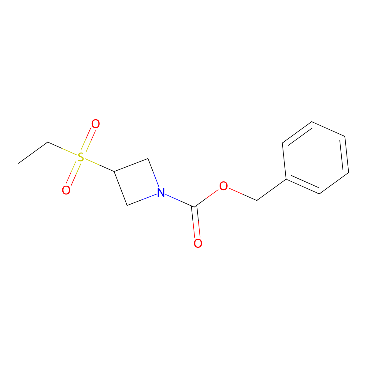 Benzyl 3-(ethanesulfonyl)azetidine-1-carboxylate molecular structure, CAS 1864060-39-8