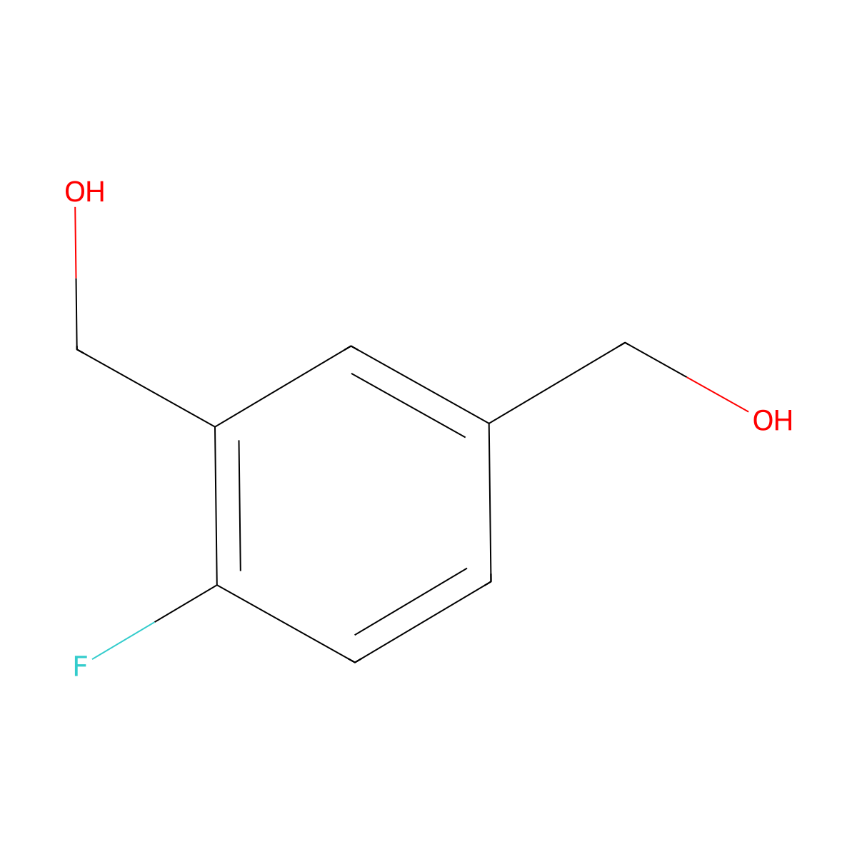 [2-Fluoro-5-(hydroxymethyl)phenyl]methanol molecular structure, CAS 1864060-47-8