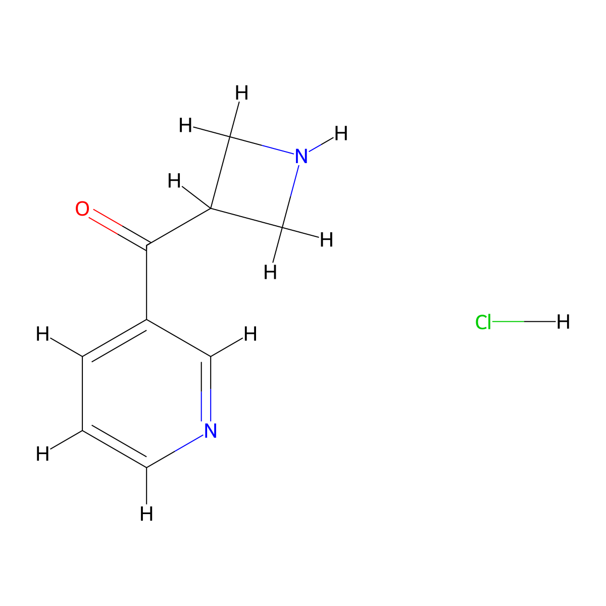Azetidin-3-yl(pyridin-3-yl)methanone hydrochloride molecular structure, CAS 1864060-48-9