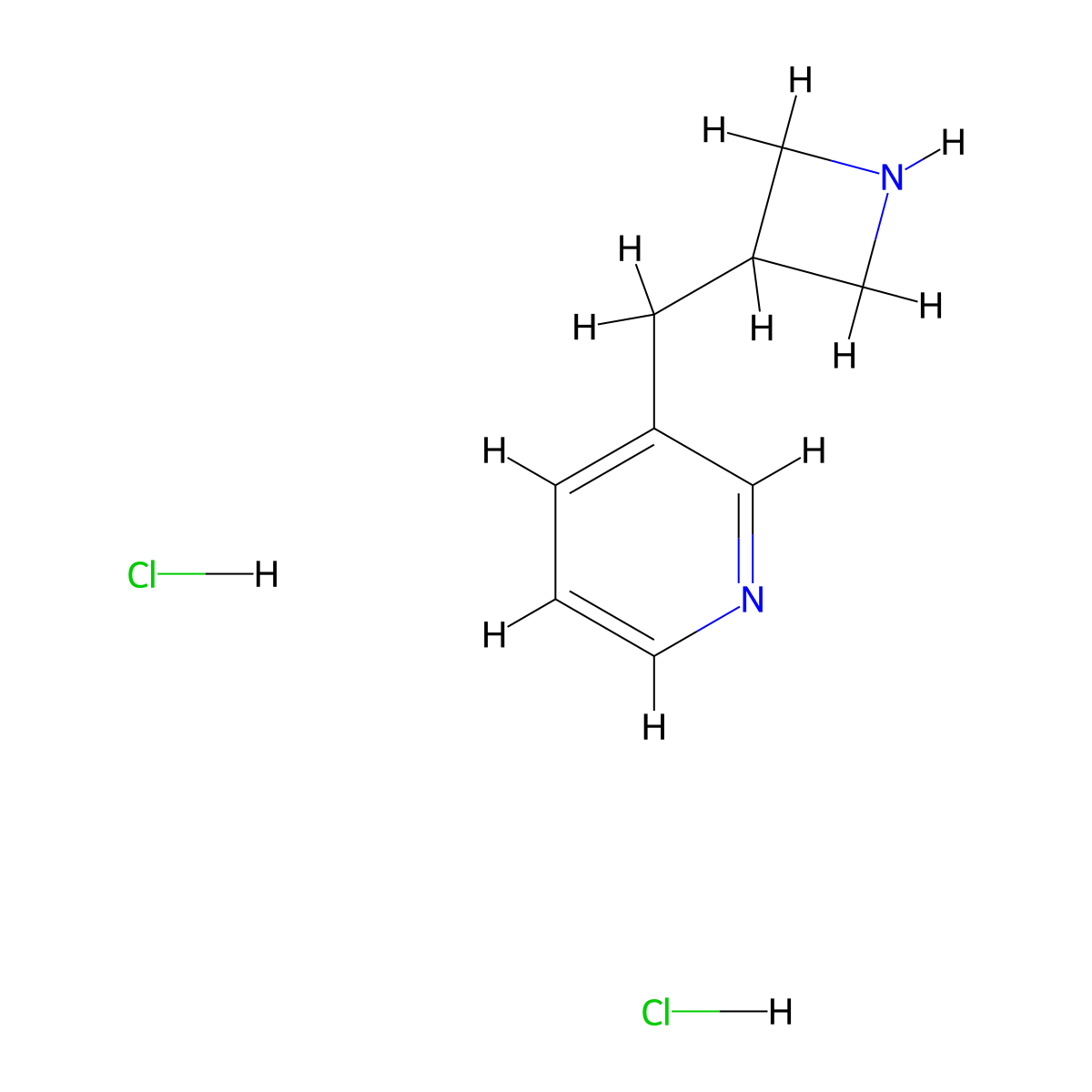 3-(Azetidin-3-ylmethyl)pyridine dihydrochloride molecular structure, CAS 1864060-51-4