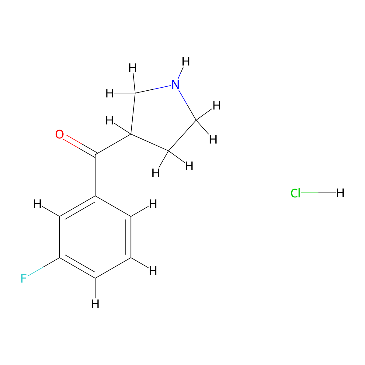 (3-Fluorophenyl)(pyrrolidin-3-yl)methanone hydrochloride molecular structure, CAS 1864060-56-9