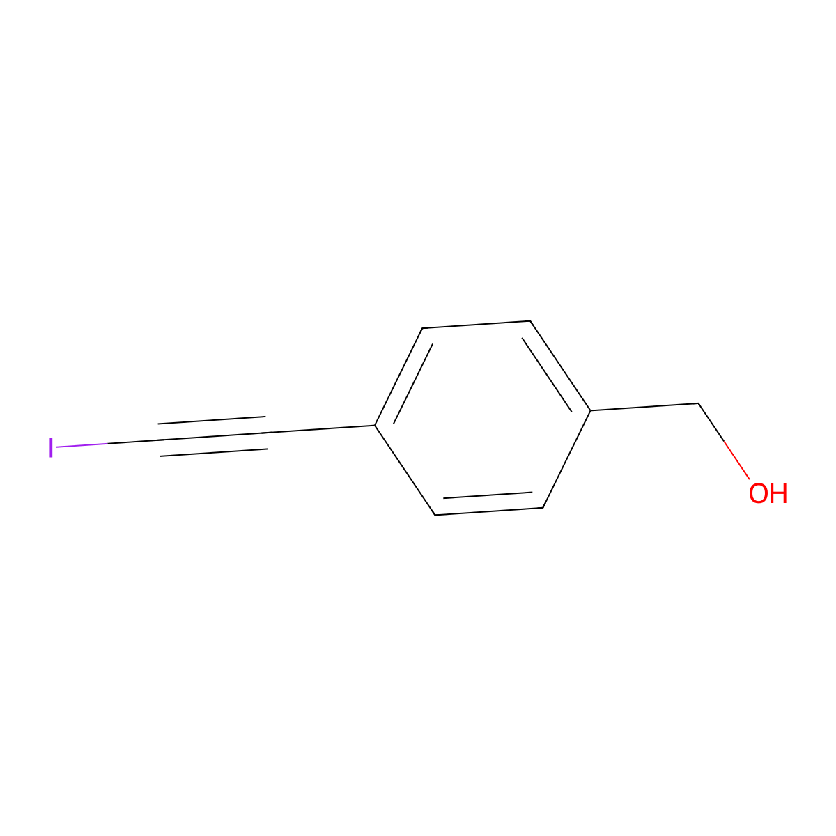 [4-(2-Iodoethynyl)phenyl]methanol molecular structure, CAS 1864060-77-4