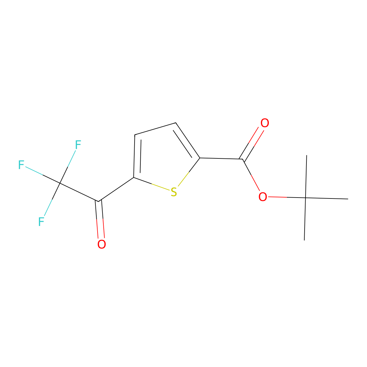 tert-Butyl 5-(2,2,2-trifluoroacetyl)thiophene-2-carboxylate molecular structure, CAS 1864060-79-6