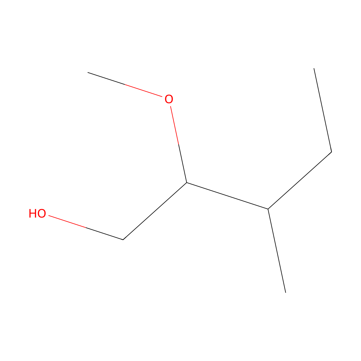 2-Methoxy-3-methylpentan-1-ol molecular structure, CAS 1864060-82-1
