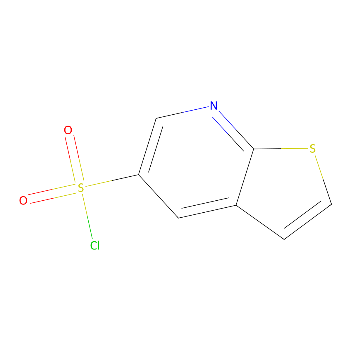 Thieno[2,3-b]pyridine-5-sulfonyl chloride molecular structure, CAS 1864060-96-7