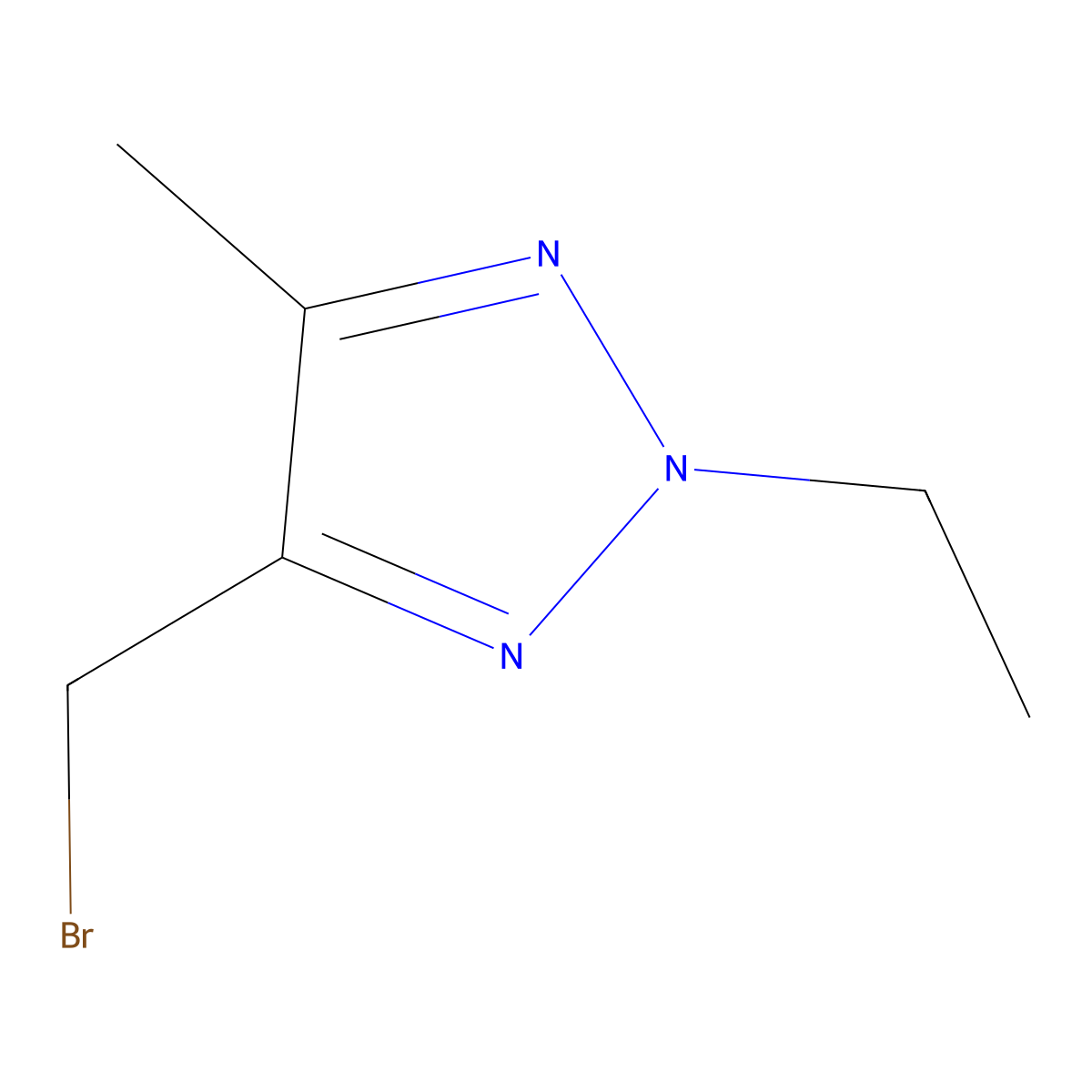 4-(bromomethyl)-2-ethyl-5-methyl-2H-1,2,3-triazole molecular structure, CAS 1864061-01-7