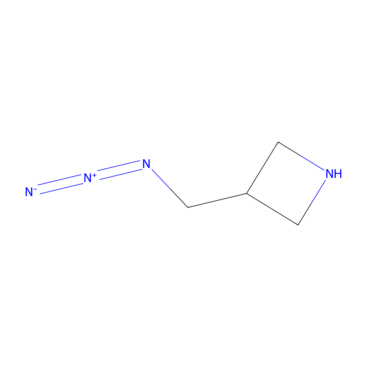 3-(Azidomethyl)azetidine molecular structure, CAS 1864061-03-9