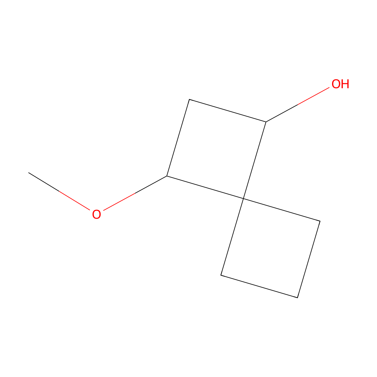 3-Methoxyspiro(3.3)heptan-1-ol molecular structure, CAS 1864061-09-5