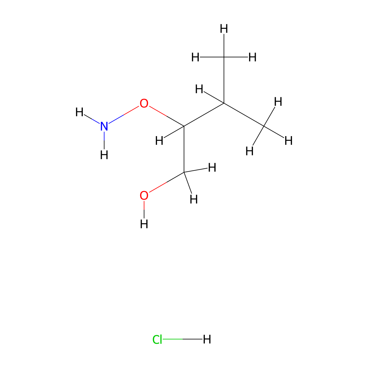 2-(Aminooxy)-3-methylbutan-1-ol hydrochloride molecular structure, CAS 1864061-18-6