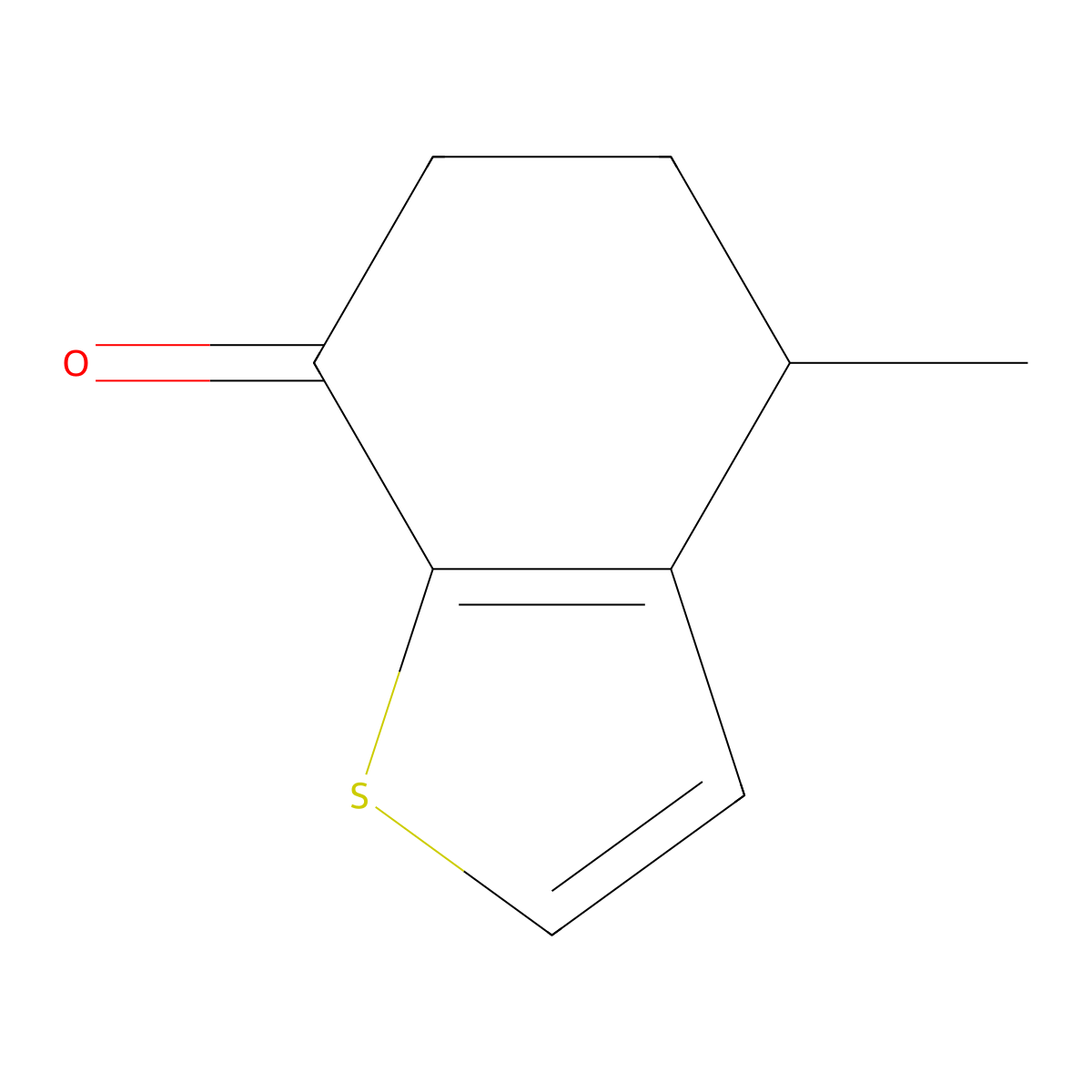 4-Methyl-4,5,6,7-tetrahydro-1-benzothiophen-7-one molecular structure, CAS 1864061-40-4