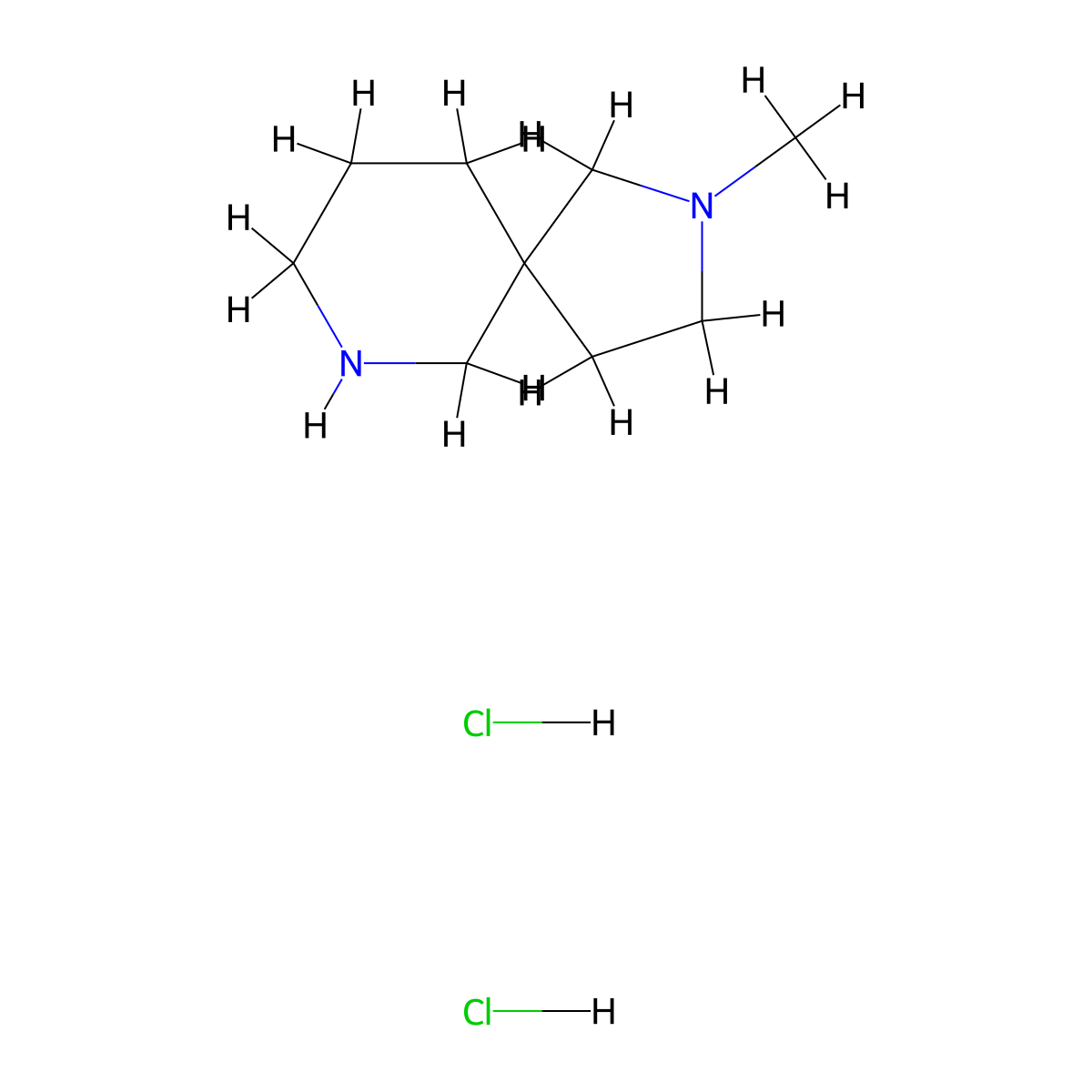 2-Methyl-2,7-diazaspiro[4.5]decane dihydrochloride molecular structure, CAS 1864061-96-0