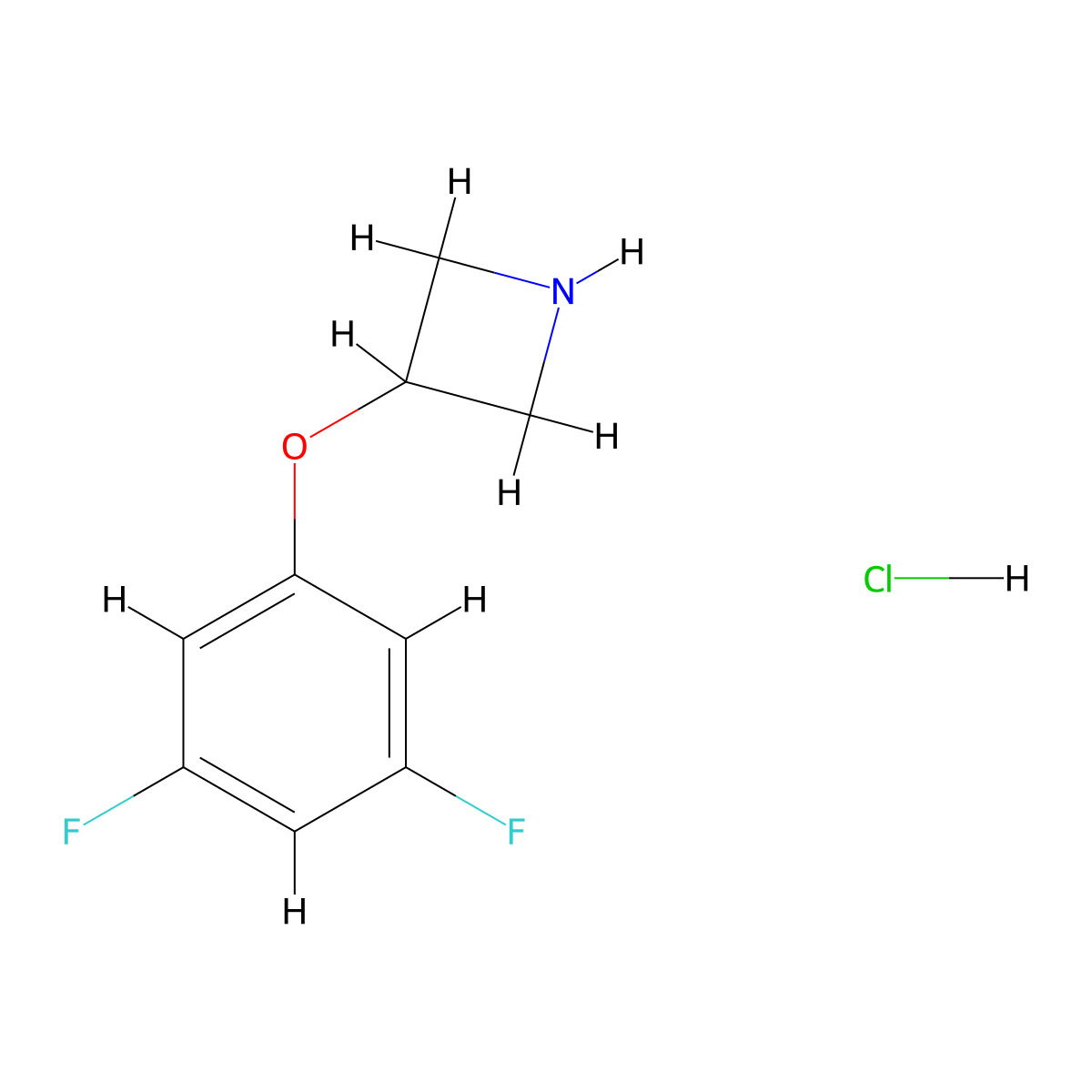 3-(3,5-Difluoro-phenoxy)-azetidine hydrochloride molecular structure, CAS 1864062-13-4