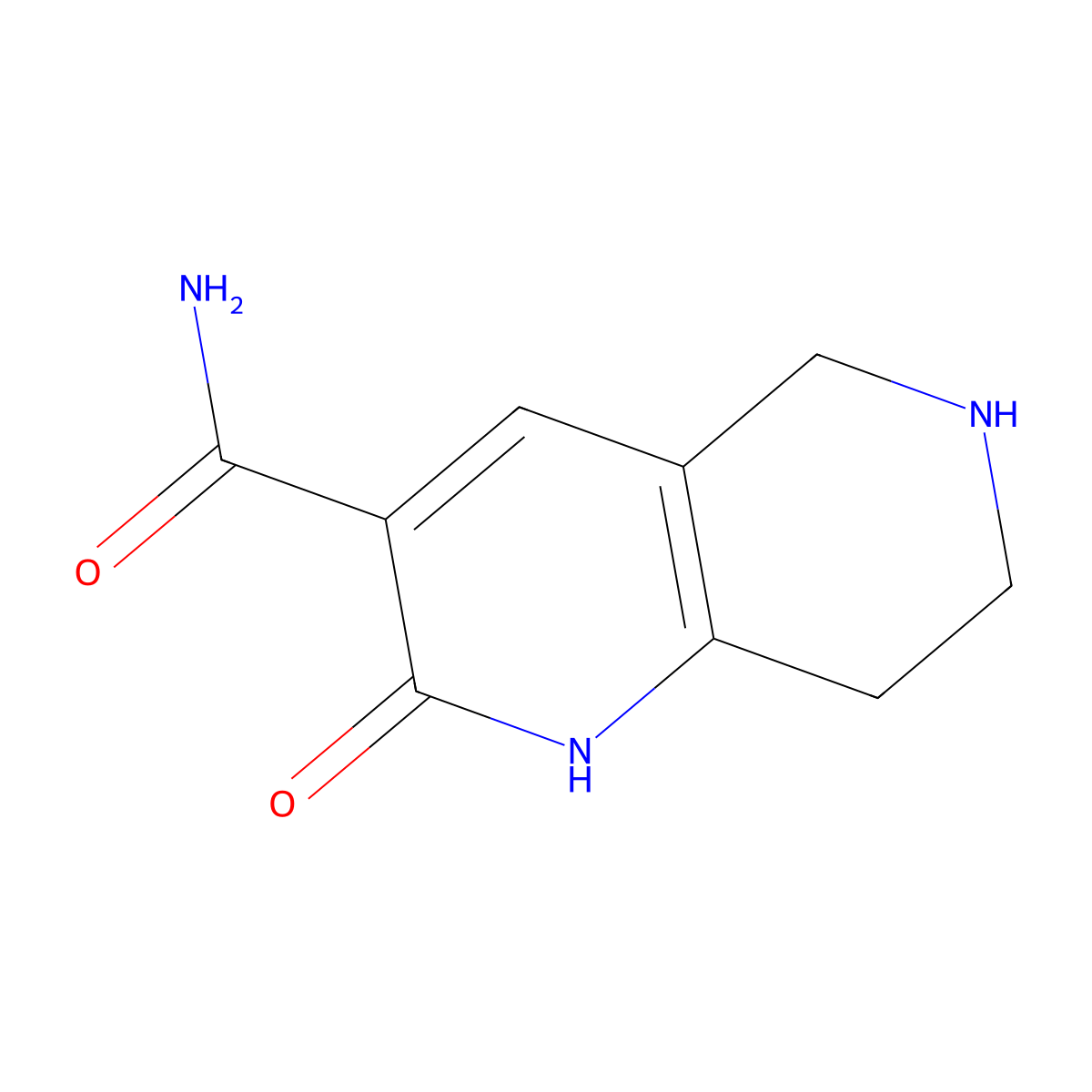 2-Oxo-1,2,5,6,7,8-hexahydro-1,6-naphthyridine-3-carboxamide molecular structure, CAS 1864062-27-0