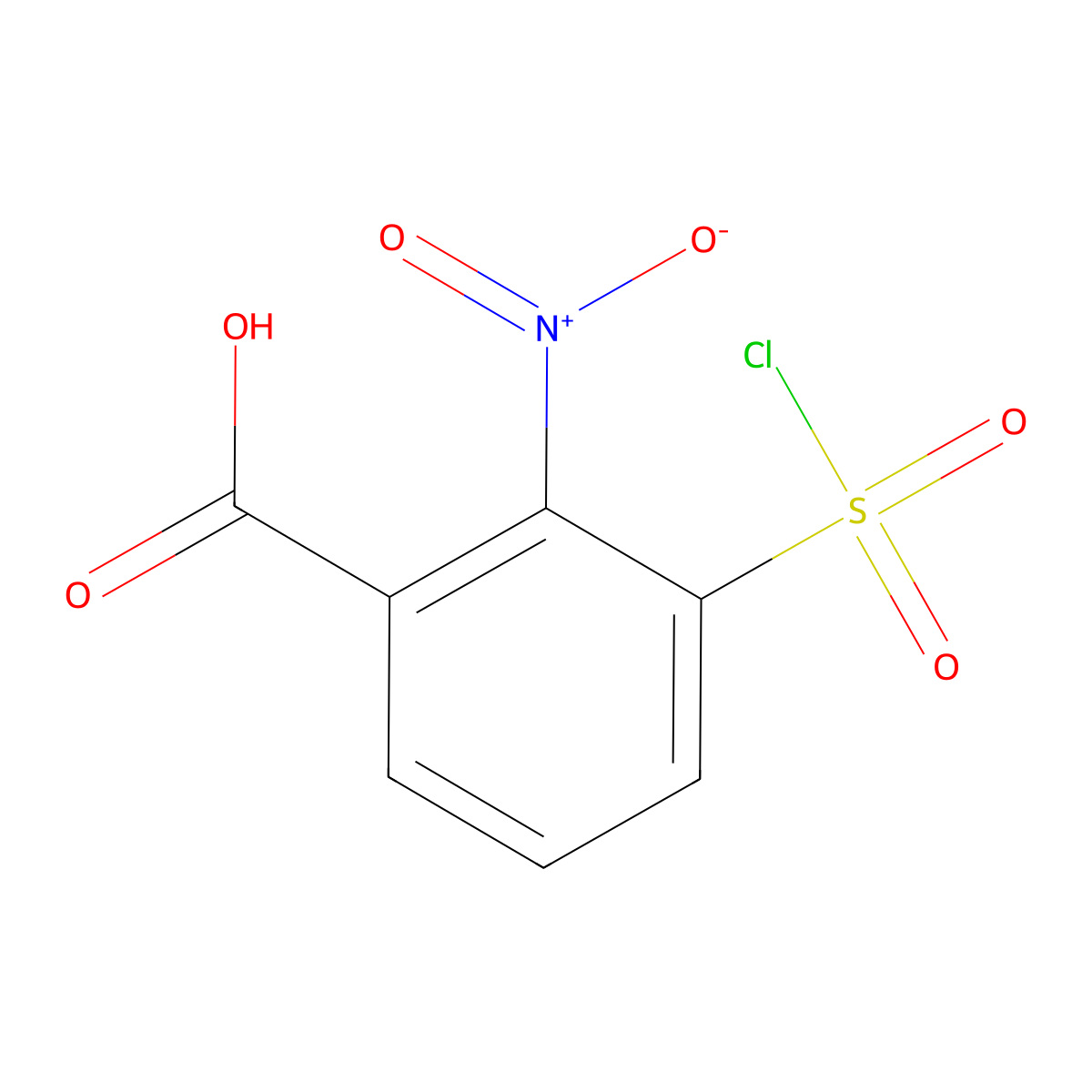3-(Chlorosulfonyl)-2-nitrobenzoic acid molecular structure, CAS 1864062-56-5