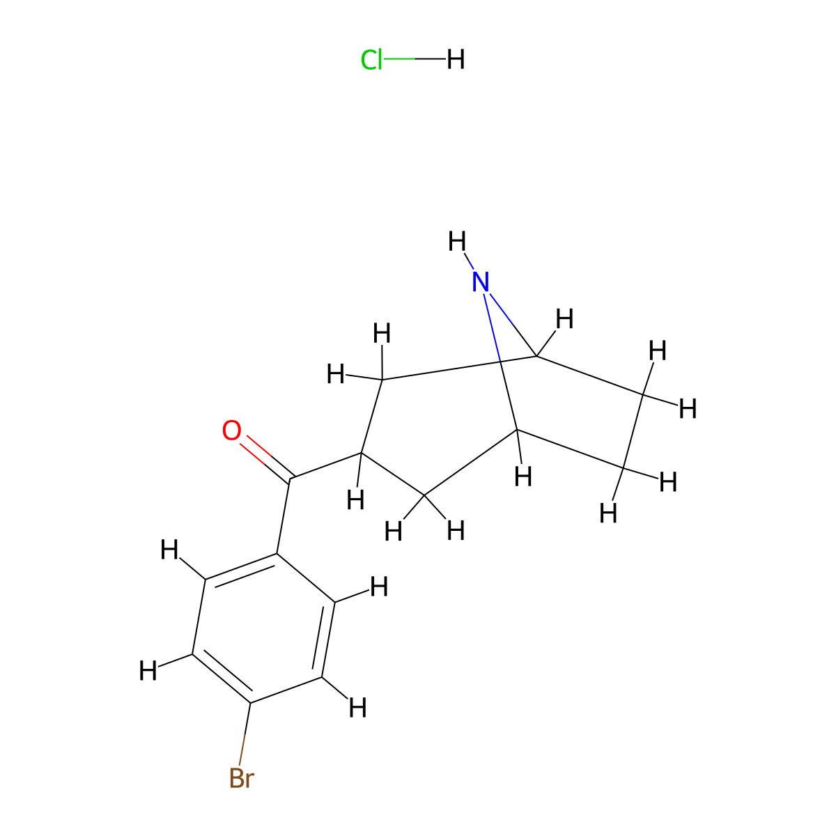 3-(4-Bromobenzoyl)-8-azabicyclo[3.2.1]octane hydrochloride molecular structure, CAS 1864063-51-3