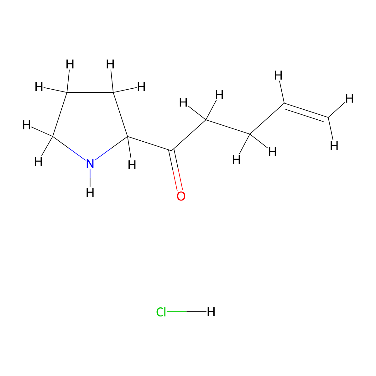 1-(Pyrrolidin-2-yl)pent-4-en-1-one hydrochloride molecular structure, CAS 1864063-53-5