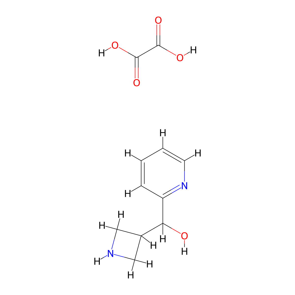 Azetidin-3-yl(pyridin-2-yl)methanol oxalate molecular structure, CAS 1864063-64-8