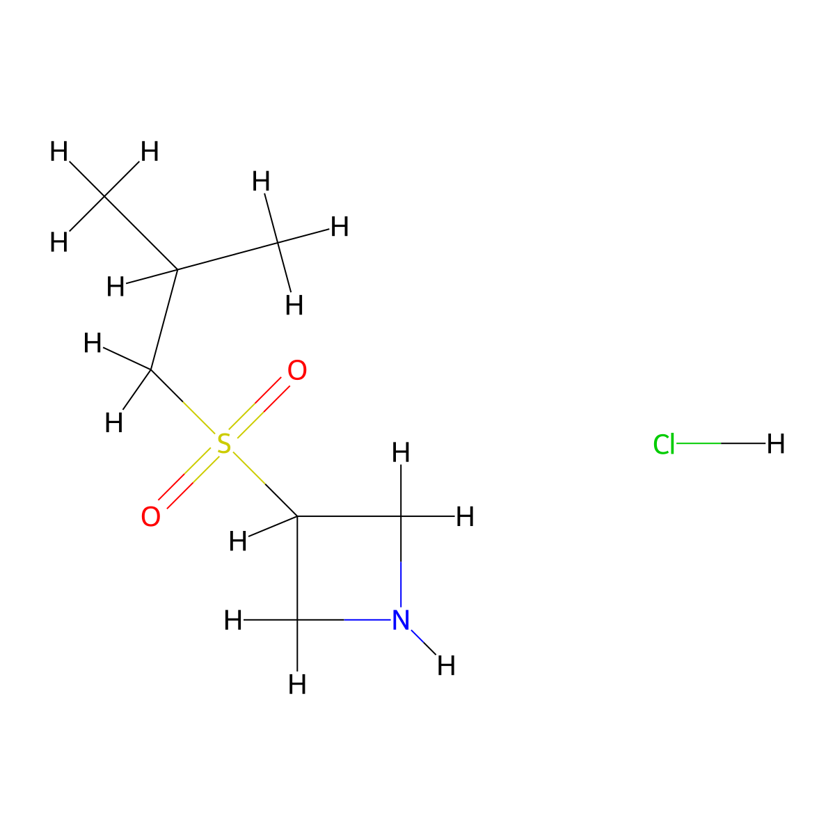 3-(2-Methylpropanesulfonyl)azetidine hydrochloride molecular structure, CAS 1864063-82-0