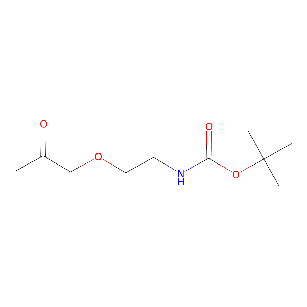 tert-butyl N-(2-(2-oxopropoxy)ethyl)carbamate molecular structure, CAS 1864063-87-5