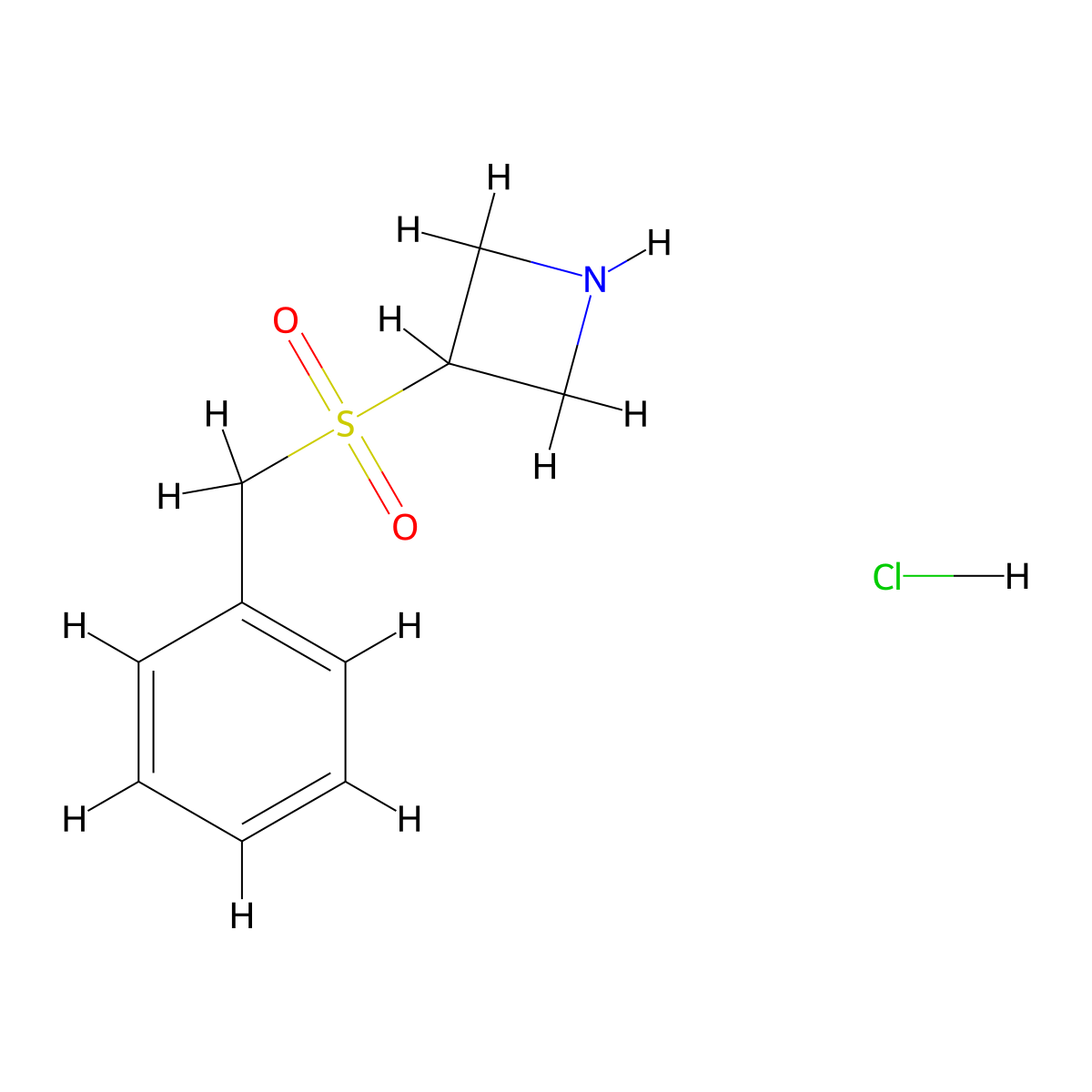 3-Benzylsulfonylazetidine hydrochloride molecular structure, CAS 1864064-19-6
