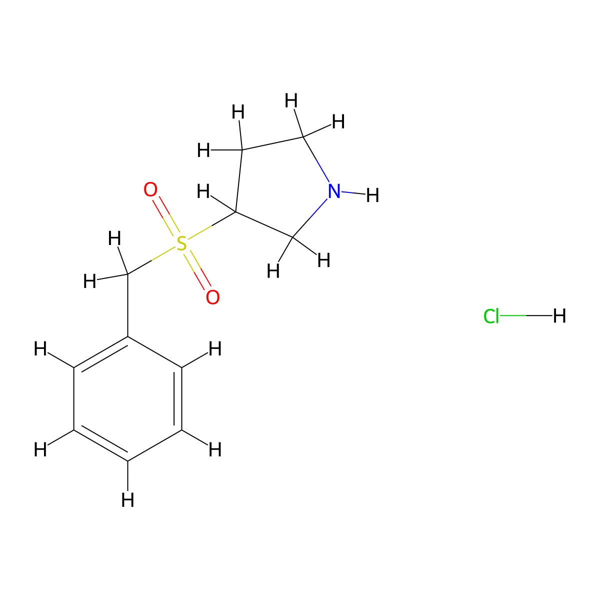 3-Phenylmethanesulfonylpyrrolidine hydrochloride molecular structure, CAS 1864064-41-4