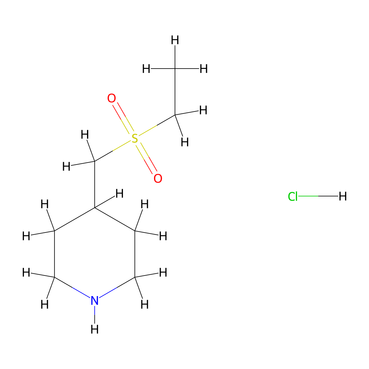 4-[(Ethanesulfonyl)methyl]piperidine hydrochloride molecular structure, CAS 1864064-64-1