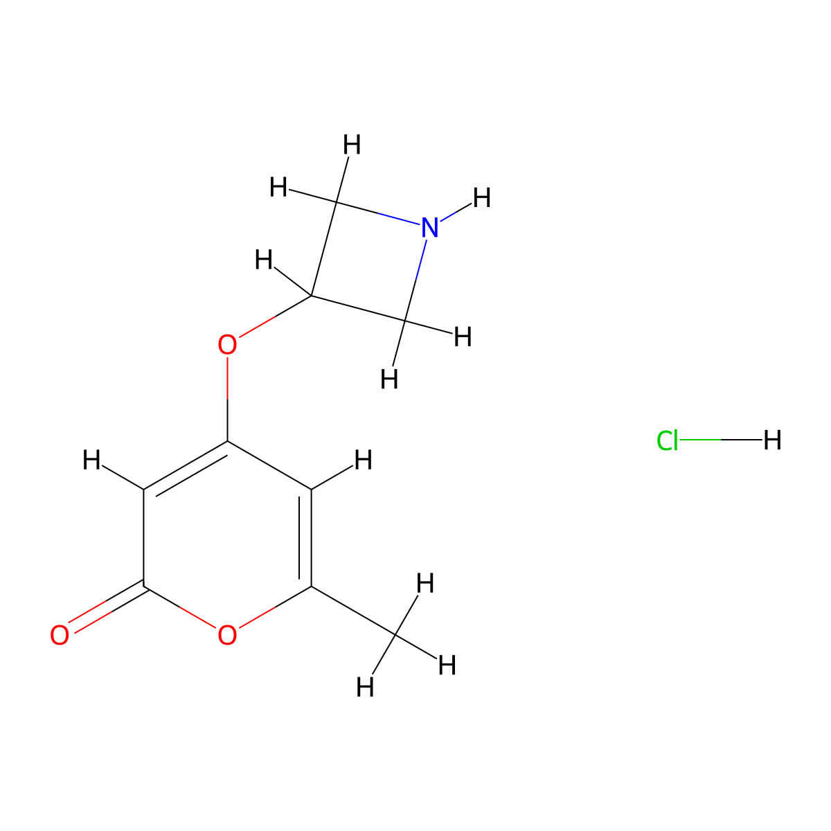 4-(azetidin-3-yloxy)-6-methyl-2H-pyran-2-one hydrochloride molecular structure, CAS 1864064-71-0