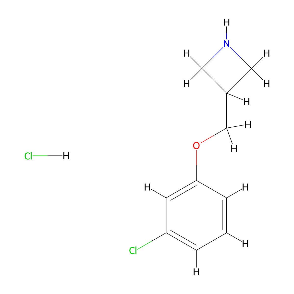 3-(3-Chlorophenoxymethyl)-azetidine hydrochloride molecular structure, CAS 1864064-80-1