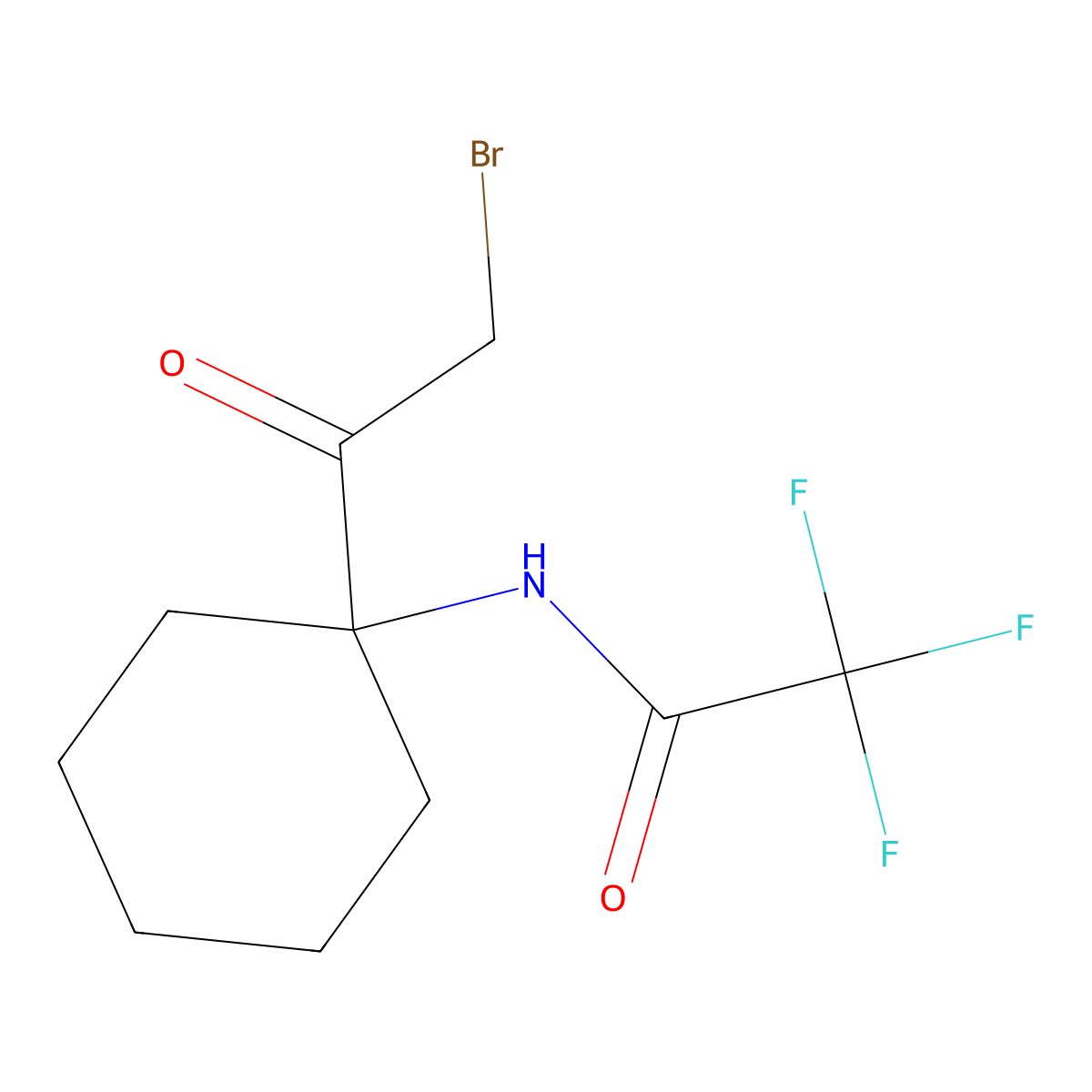 N-[1-(2-bromoacetyl)cyclohexyl]-2,2,2-trifluoroacetamide molecular structure, CAS 1864064-87-8