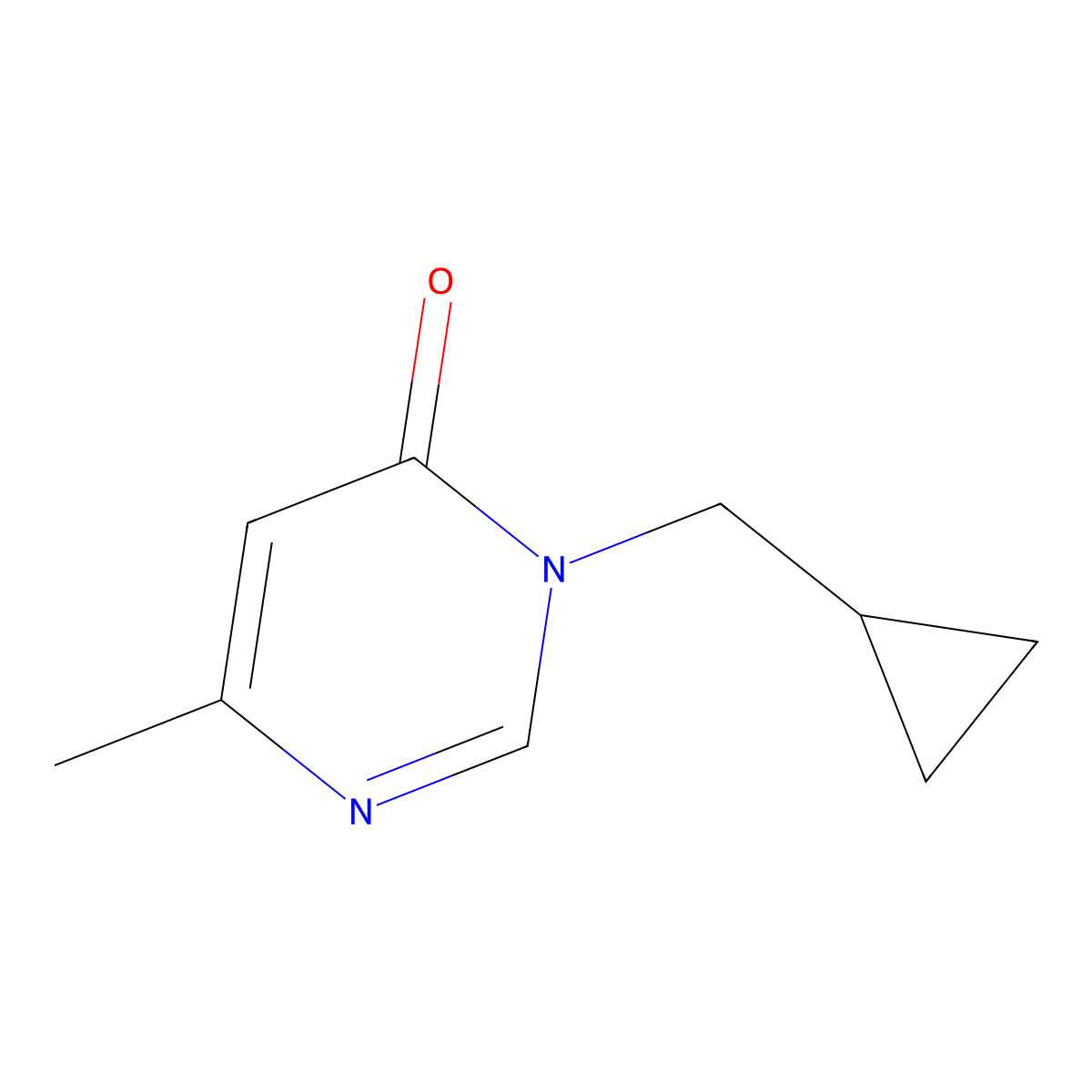 3-(Cyclopropylmethyl)-6-methyl-3,4-dihydropyrimidin-4-one molecular structure, CAS 1864067-41-3