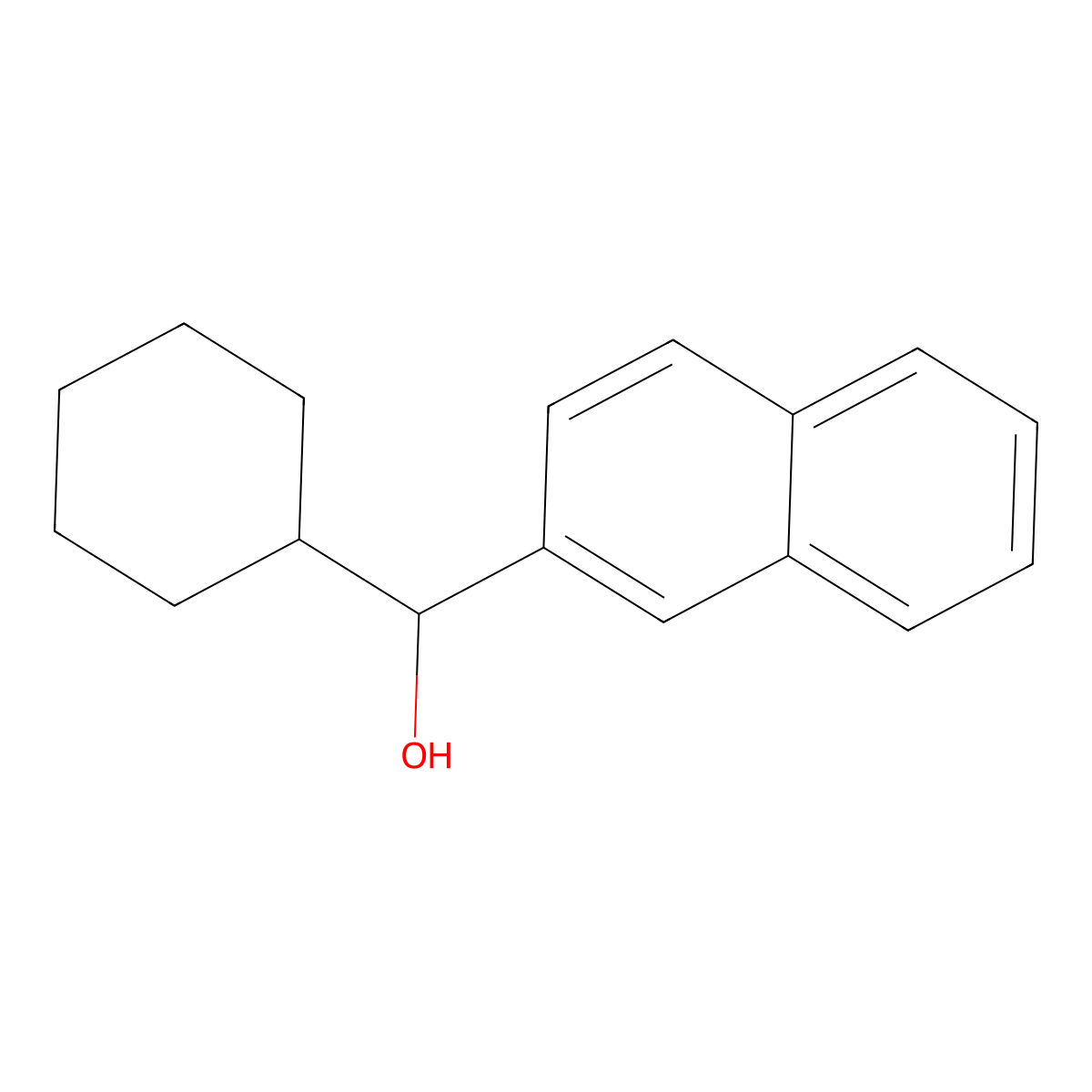 alpha-Cyclohexyl-2-naphthalenemethanol molecular structure, CAS 186407-83-0