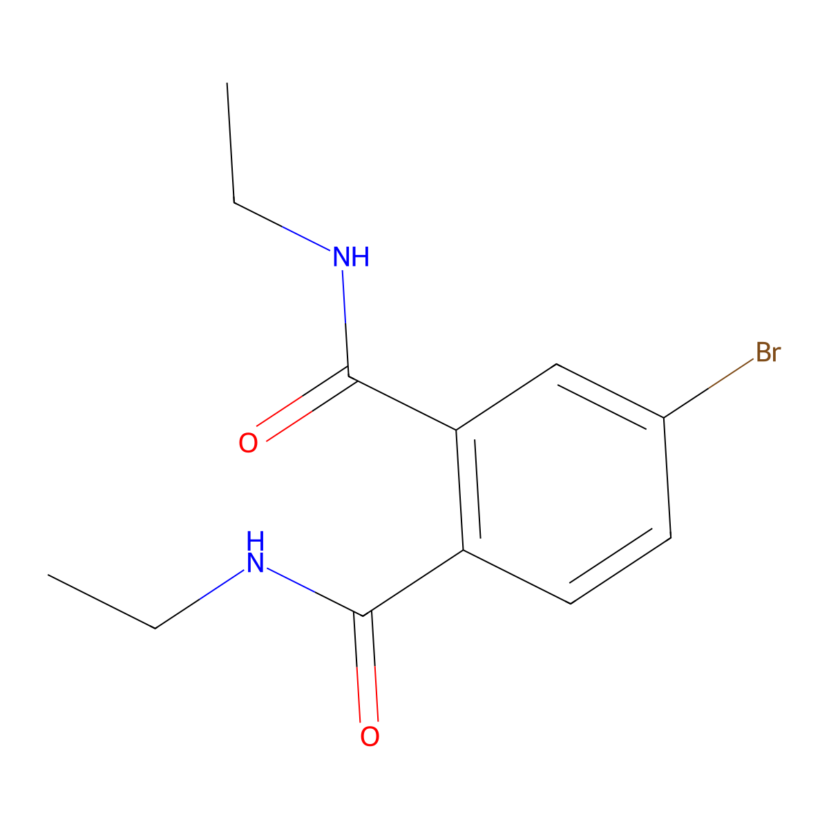 4-Bromo-N1,N2-diethylphthalamide molecular structure, CAS 1864072-50-3